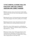 TX PACT ESSENTIAL ACADEMIC SKILLS 700 EXAM STUDY GUIDE 2026 COMPLETE QUESTIONS AND CORRECT ANSWERS