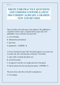 NREMT EMR PRACTICE QUESTIONS AND VERIFIED ANSWERS &vert;LATEST 2026 VERSION &vert;ALREADY A GRADED &vert; NEW AND REVISED