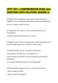 UPTP TEST 4 COMPREHENSIVE EXAM 2026 QUESTIONS WITH SOLUTIONS GRADED A&plus;