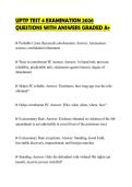 UPTP TEST 4 EXAMINATION 2026 QUESTIONS WITH ANSWERS GRADED A&plus;