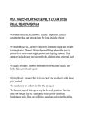 USA WEIGHTLIFTING LEVEL 1 EXAM 2026 FINAL REVIEW EXAM