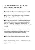 USA WEIGHTLIFTING LEVEL 1 EXAM 2026 PRACTICE QUESTION SET ONE
