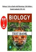 Test Bank &ndash; Biology&colon; Life on Earth with Physiology 12th Edition &vert; Gerald Audesirk &vert;SBN 9780134813448 &vert;All Chapters 1&ndash;46 &vert; Latest Edition