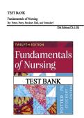 Test Bank &ndash; Fundamentals of Nursing 12th Edition &vert; Potter & Perry &vert; ISBN 9780443124068 &vert; All Chapters 1&ndash;50 &vert; Latest Edition
