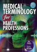 summary Medical Terminology for Health Professions 7E All Chapters Covered