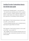Certified Provider Credentialing Specialist &lpar;CPCS&rpar; study guide