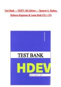 Test Bank &ndash; HDEV 4th Edition &vert; Rathus&comma; Rogerson & Berk &vert;ISBN&colon; 9780176874254 &vert; All Chapters 1&ndash;19 &vert; Latest Edition