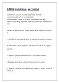 CISSN Questions - Very good&period;Exam Questions and Answers 100&percnt; Pass &vert;Already Graded A&plus;&vert; Verified and Updated &vert;Actual 2025&sol;2026 Cheat Sheet