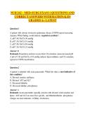 NUR 242 &ndash; MED-SURG EXAM 1 QUESTIONS AND  CORRECT ANSWERS WITH RATIONALES  GRADED A&plus; LATEST