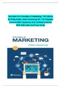 Test Bank For Principles of Marketing 17th Edition By Philip Kotler&comma; Gary Armstrong All 1-20 Chapters Covered With Questions And Verified Solutions With Rationales And Case Study&period;