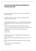 ALM EXAM 105 QUESTIONS AND ANSWERS WITH COMPLETE SOLUTION