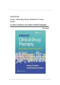 Test Bank Abrams&rsquo; Clinical Drug Therapy&colon; Rationales for Nursing Practice &lpar;13th Edition&rpar; by Geralyn &vert; All Chapters &vert; Verified Q&A