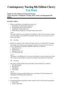 Test Bank&colon; Contemporary Nursing Issues&comma; Trends & Management 8th Edition by Barbara Cherry & Susan R&period; Jacob &vert; All Chapters &vert; 100&percnt; Verified Q&A &vert; 2026&sol;2027 A&plus;