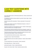  CJUS TEST QUESTIONS WITH CORRECT ANSWERS 