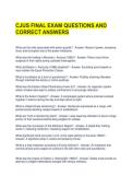 CJUS FINAL EXAM QUESTIONS AND CORRECT ANSWERS 