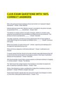 CJUS EXAM QUESTIONS WITH 100&percnt; CORRECT ANSWERS 