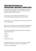 CPRP PRACTICE EXAM 2026 PROFESSIONAL READINESS COMPILATION