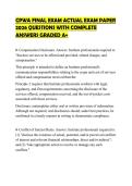 CPWA FINAL EXAM ACTUAL EXAM PAPER 2026 QUESTIONS WITH COMPLETE ANSWERS GRADED A&plus;