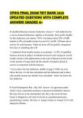 CPWA FINAL EXAM TEST BANK 2026 UPDATED QUESTIONS WITH COMPLETE ANSWERS GRADED A&plus;
