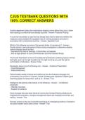CJUS TESTBANK QUESTIONS WITH 100&percnt; CORRECT ANSWERS 