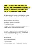 CRAT CERTIFIED RHYTHM ANALYSIS TECHNICIAN COMPREHENSIVE BUNDLED EXAMS 2026 TESTED QUESTIONS AND DETAILED SOLUTIONS GRADED A&plus;
