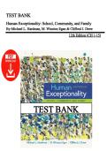 Test Bank &ndash; Human Exceptionality &colon; School&comma; Community & Family 12th Edition &vert; Hardman&comma; Egan & Drew &vert; ISBN&colon;9780357670781 &vert; All Chapters 1&ndash;15 &vert; Latest Edition