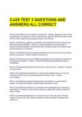 CJUS TEST 3 QUESTIONS AND ANSWERS ALL CORRECT 