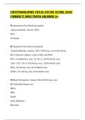 CRYPTOGRAPHY FINAL STUDY GUIDE 2026 CORRECT SOLUTIONS GRADED A&plus;