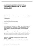 AAMS MODULE QUIZZES &lpar;1-10&rpar; &vert; 374 ACTUAL QUESTIONS AND ANSWERS &vert; WITH COMPLETE SOLUTION 2026