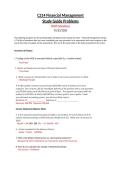 C214 Financial Management Study Guide &ndash; Complete Problems with Solutions &lpar;2026&sol;2027 Updated&rpar;