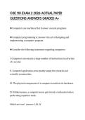 CSE 110 EXAM 2 2026 ACTUAL PAPER QUESTIONS ANSWERS GRADED A&plus;