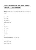 CSE 110 EXAM 2 2026 TEST PAPER SOLVED ITEMS ACCURATE MARKING