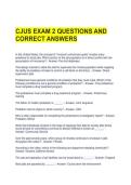 CJUS EXAM 2 QUESTIONS AND CORRECT ANSWERS 
