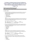 updated Test Bank for Medical-Surgical Nursing&comma; 7th Edition by Linton&period; Includes verified questions&comma; correct answers&comma; and detailed rationales for all 63 chapters&mdash;perfect for nursing students&comma; graduate learners&comma; and clinical exam preparation&period;