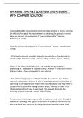 OPM 3000 - EXAM 1 &vert; QUESTIONS AND ANSWERS &vert; WITH COMPLETE SOLUTION