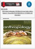 TEST BANK FOR Cultural Anthropology 13th Edition by Serena Nanda &lpar;Author&rpar;&comma; Richard L&period; Warms ISBN&colon;978-1071858233 ALL CHAPTERS COVERED AND UPDATED 2026&excl;&excl;&excl;&excl;