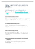Tema 7&colon; La teor&iacute;a del sistema jur&iacute;dico&period;
