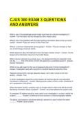 CJUS 300 EXAM 3 QUESTIONS AND ANSWERS 