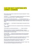 CJUS 300 QUIZ 3 QUESTIONS WITH CORRECT ANSWERS 