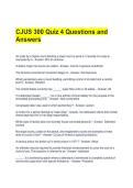 CJUS 300 Quiz 4 Questions and Answers 