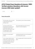ATCN Pretest Exam Questions & Answers &vert; 100&percnt; Verified solutions &vert;Questions with Correct Answers 2026 latest update&excl;&excl;