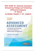 Advanced Assessment Test Bank 5th Edition&colon; Complete Q&A for Interpreting Findings & Differential Diagnosis &lpar;Chapters 1-22&rpar;