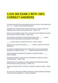CJUS 300 EXAM 2 WITH 100&percnt; CORRECT ANSWERS