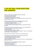 CJUS 300 FINAL EXAM QUESTIONS AND ANSWERS 