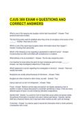 CJUS 300 EXAM 4 QUESTIONS AND CORRECT ANSWERS 