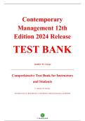 Test Bank &mdash; Contemporary Management&comma; 12th Edition &lpar;2024 Release&rpar; &mdash; Jennifer M&period; George &mdash; ISBN 9781264948390 &mdash; Latest Update 2025&sol;2026 &mdash; &lpar;All Chapters Covered 1&ndash;19&rpar;