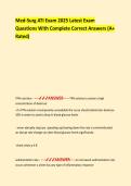 Med-Surg ATI Exam 2025 Latest Exam  Questions With Complete Correct Answers &lpar;A&plus;  Rated&rpar;