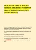 ATI RN MEDICAL SURGICAL WITH NGN COMPLETE 180 QUESTIONS AND CORRECT  DETAILED ANSWERS WITH RATIONALES  &lpar;VERIFIED ANSWERS&rpar;