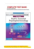 Test Bank Complete&lowbar; Stahl's Essential Psychopharmacology Neuroscientific Basis and Practical Applications 5th Edition&comma; &lpar;2021&rpar; Stephen M&period; Stahl &lpar;Author&rpar; All Chapters 1-13