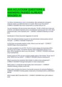 AHA ACLS EXAM QUESTIONS & ANSWERS PASSED ALREADY GRADED A&plus;